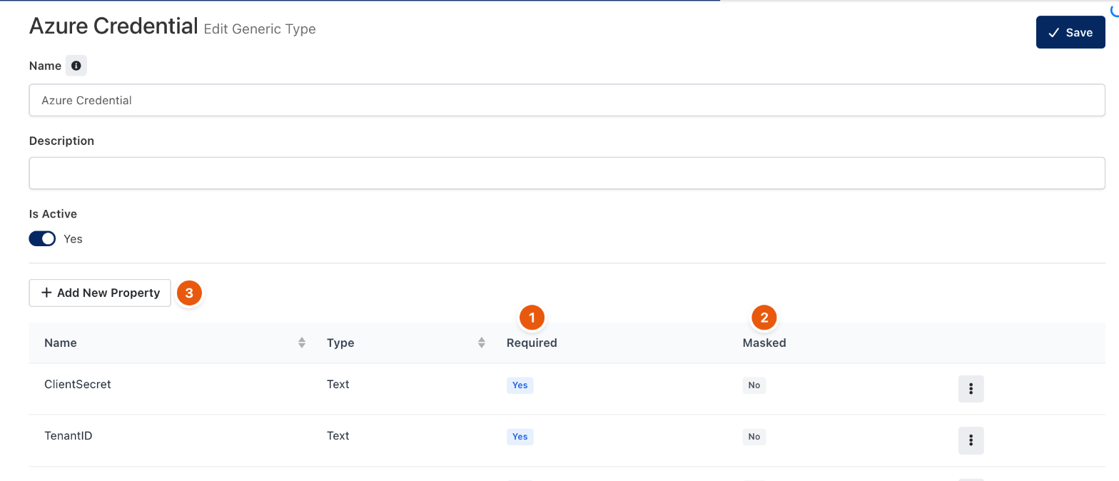 Generic type with three required properties