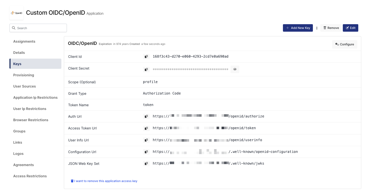 OIDC:OpenID Access Key Details .png