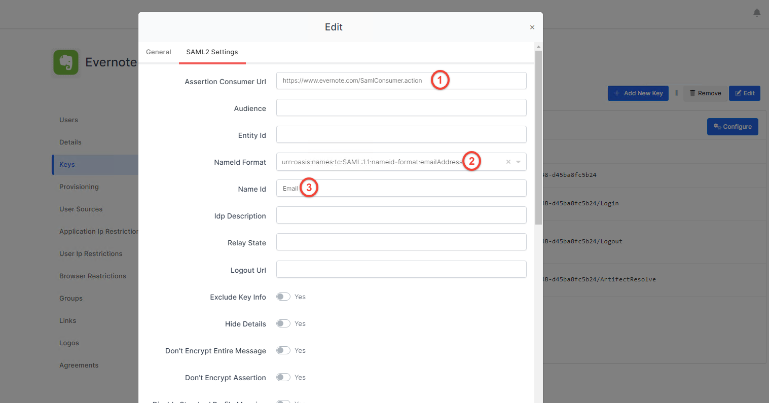 EvernoteSAMLConfigureKey.png